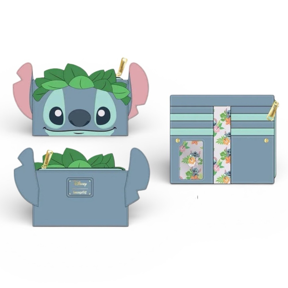 Loungefly Disney Stitch Ears Luau Zip Wallet - NWT - Picture 6 of 6